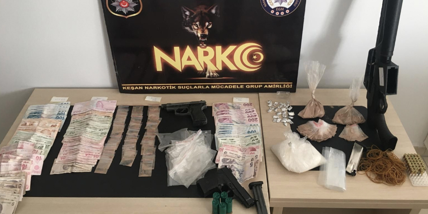 Keşan'da uyuşturucu satıcılarına operasyon: 18 kişi gözaltına alındı