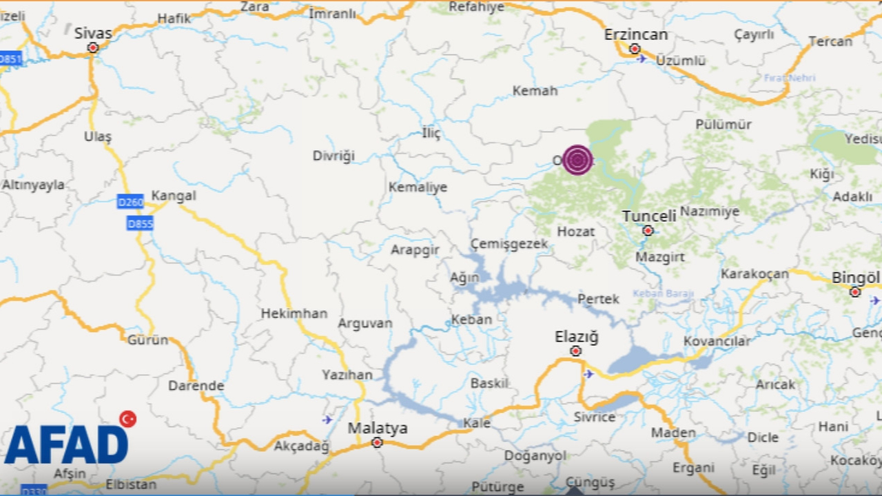 Tunceli'de deprem: Derinliği yüzeye yakın olduğu için korku yarattı!