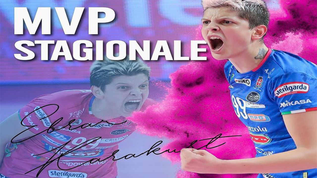 Milli voleybolcu Ebrar Karakurt, İtalya'da MVP seçildi!