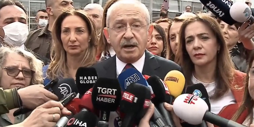 Kılıçdaroğlu, Et ve Süt Kurumu önüne geldi, kapıdan alınmadı
