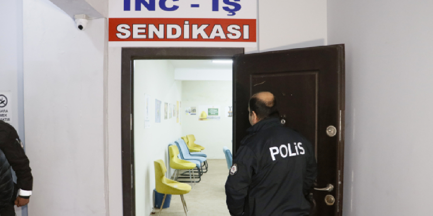 Sendika binasına kumar baskını!