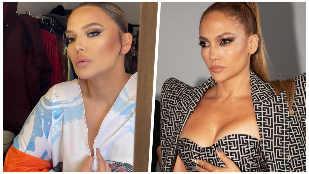 Makyajla bambaşka bir görünüme kavuşan Demet Akalın'ı görenler Jeniffer Lopez zannetti