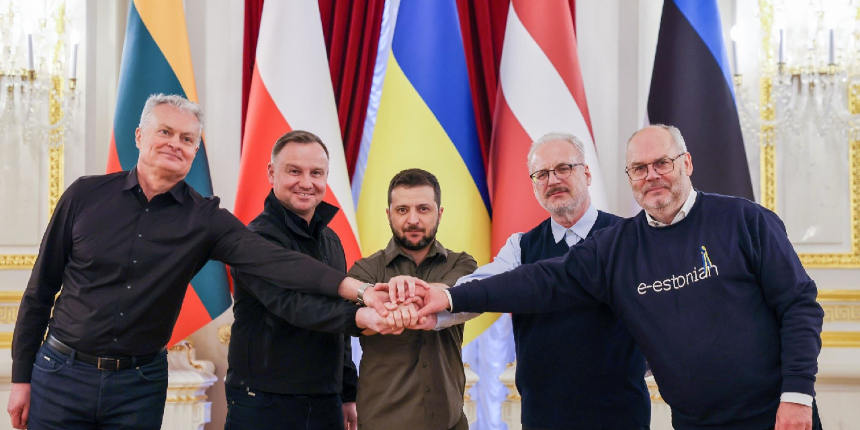 Ukrayna, Polonya, Estonya, Letonya ve Litvanya’dan Rusya’ya karşı birlik mesajı