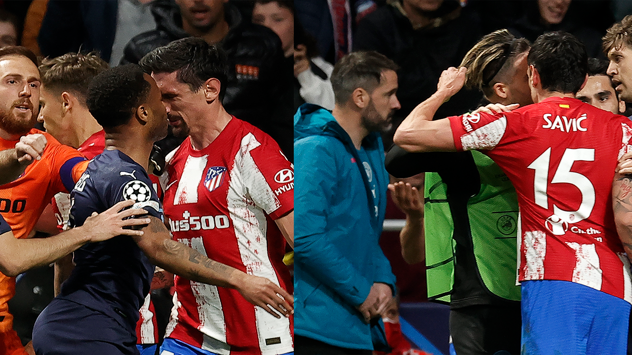 Atletico Madrid-Manchester City maçında kavga çıktı!