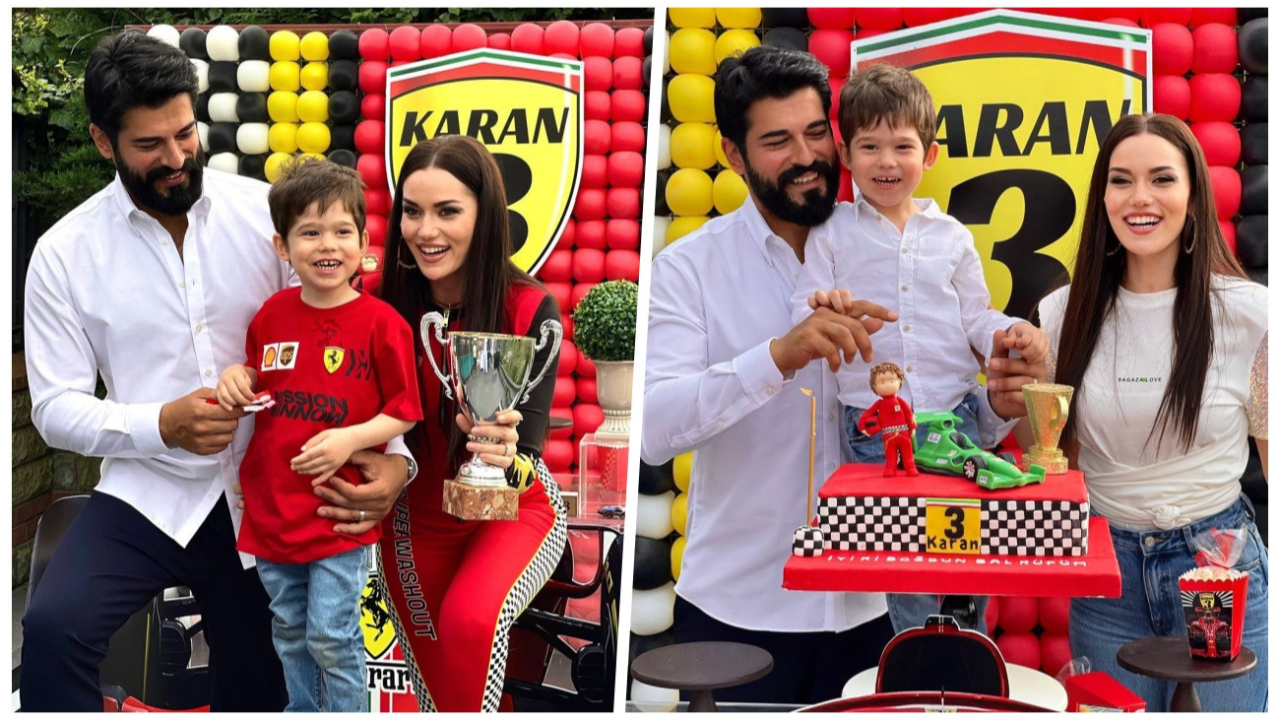 Fahriye Evcen ile Burak Özçivit'in oğlu Karan 3 yaşına bastı! İşte gösterişli partiden ilk kareler...