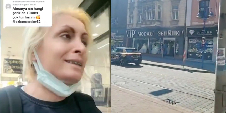 Tuncelili kadın bu görüntüleri Almanya'da çekti: Her yerde Türk dükkanları var
