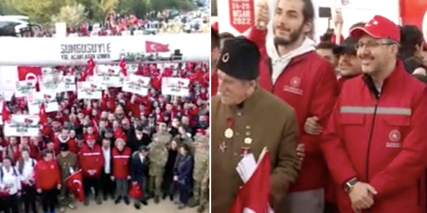 Çanakkale Destanı'nın 107. yıl dönümü: Şehitlerin anısına '57. Alay Vefa Yürüyüşü' başladı...