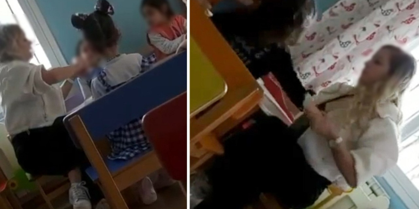 Kreşte tepki çeken görüntü! Çocuklara zorla yemek yedirdiler!