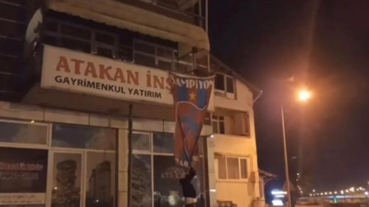 Samsun'da Trabzonspor bayrağı yırtıldı, sosyal medyada gündem oldu