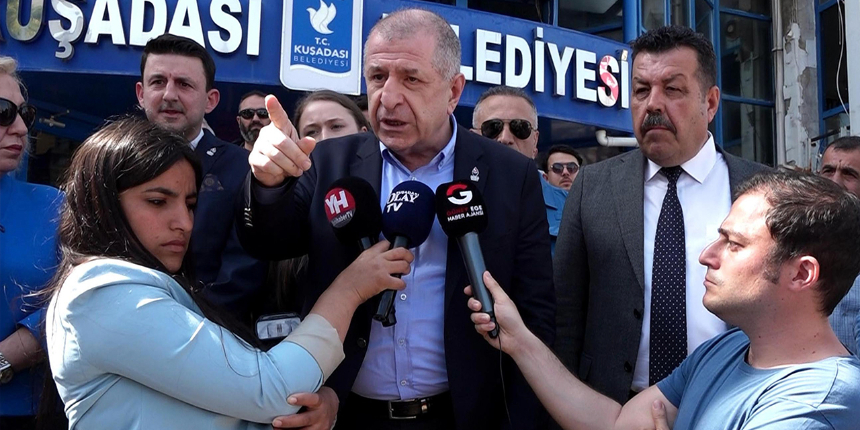 Zafer Partisi Genel Başkanı Özdağ o soruya çok sinirlendi: Açıklamasını yarıda kesip ilçeden ayrıldı