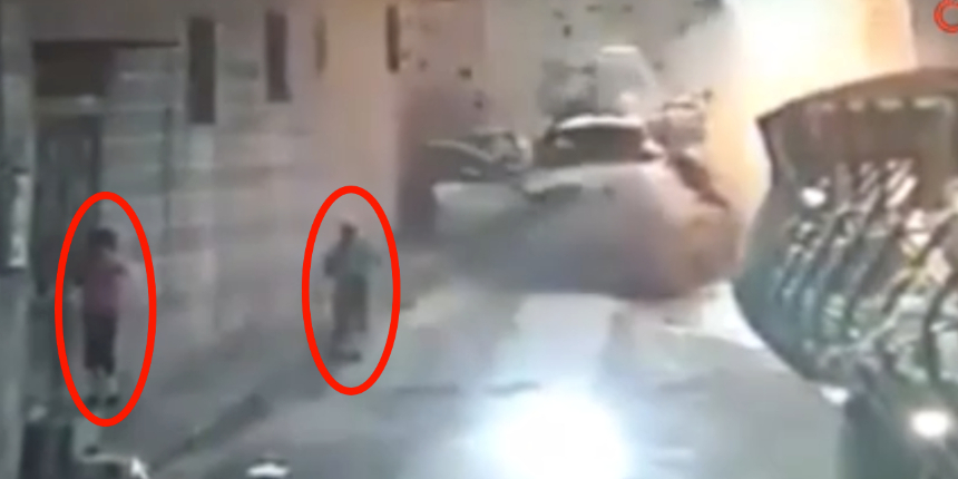 Öğretim görevlisinin aracı patladı, 2 kız çocuğu ölümden döndü