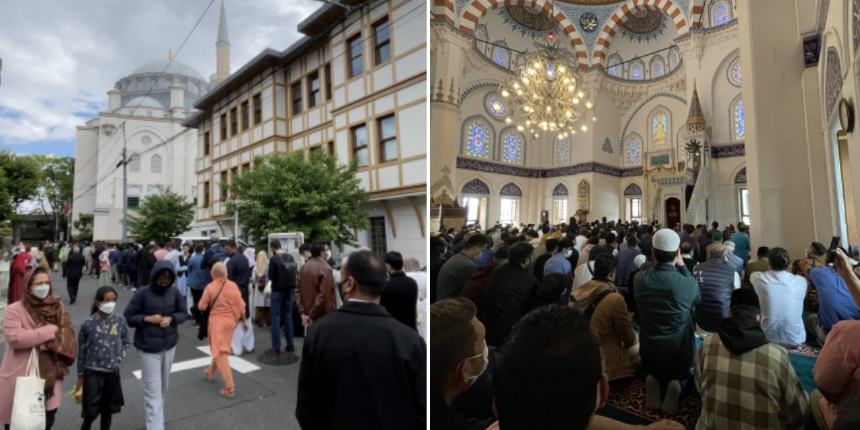 Dünyada bayram namazı coşkusu: Tokyo Camii'nde bayram namazı birkaç kez kılındı!