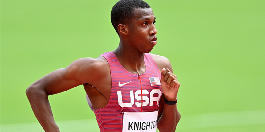 18 yaşındaki ABD'li Erriyon Knighton 200 metreyi 4. en hızlı koşan atlet oldu