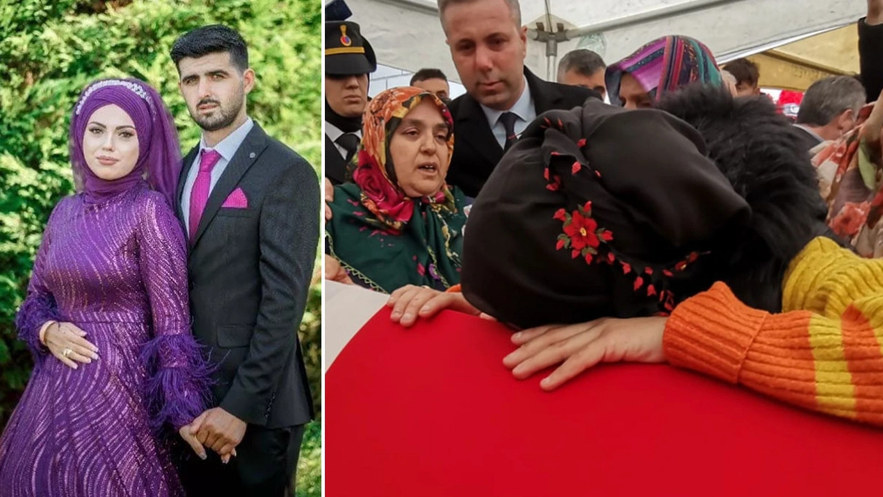 Şehit nişanlısını, gözyaşlarıyla son yolculuğuna uğurladı: Uzun süre tabuta sarıldı!