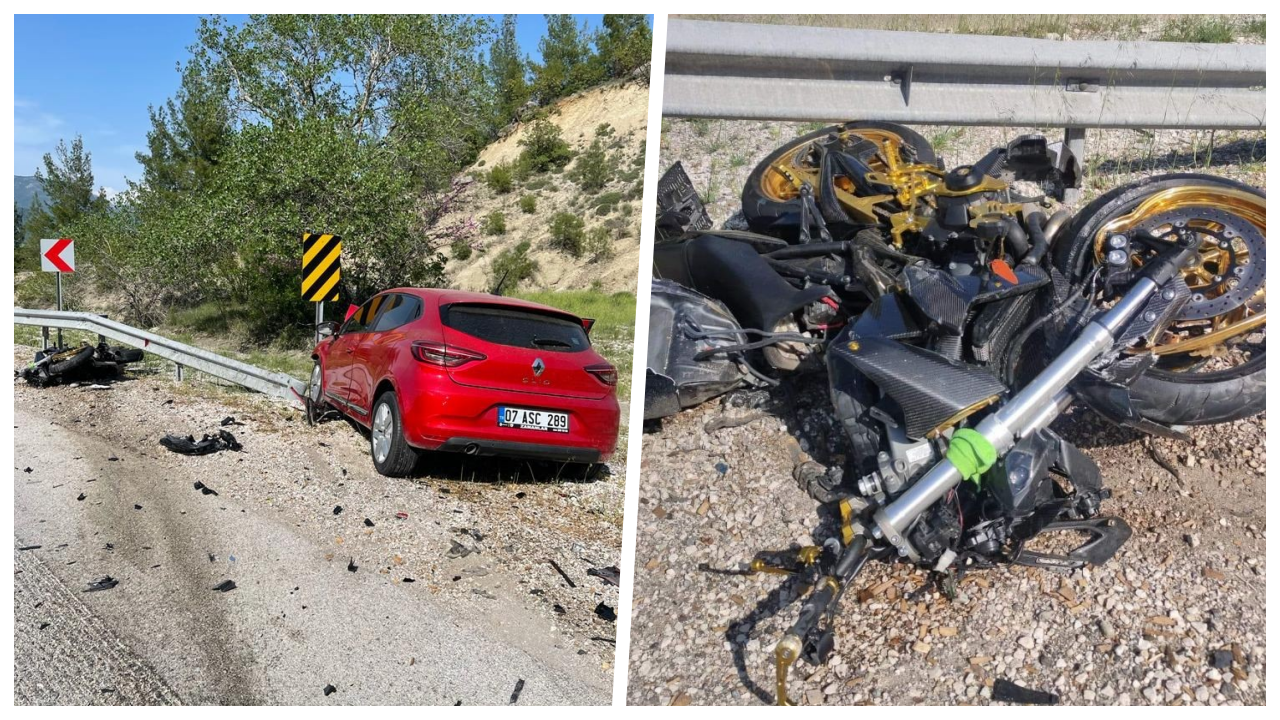 Burdur'da 2  ölü ve 2 yaralının bulunduğu motosiklet kazası