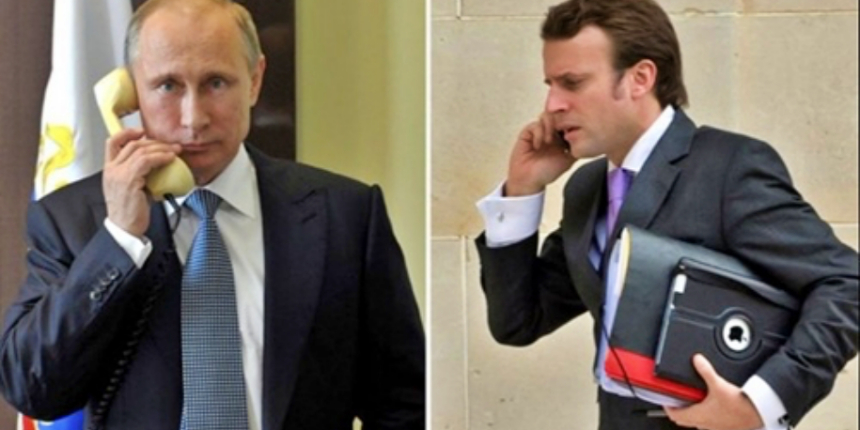 Macron, iki saatten uzun süre boyunca Putin ile telefonda görüştü!