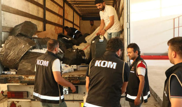 Gürcistan'a ait TIR'dan 50 bin paket kaçak sigara çıktı