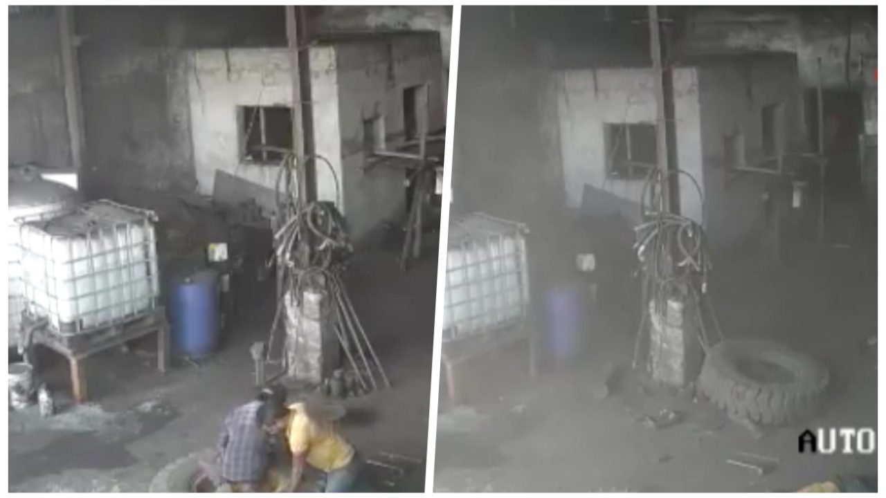 Şişirdikleri buldozer lastiği bomba gibi patladı! 2 kişi hayatını kaybetti