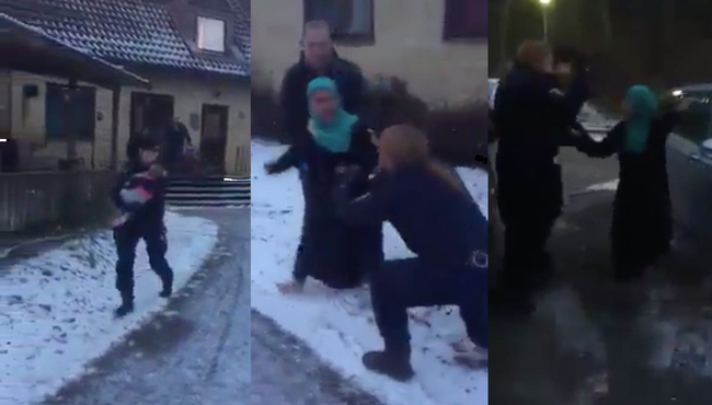 İsveç polisi zorla Suriyeli mültecilerin çocuklarını ellerinden alıp Hristiyanlaştırıyor!