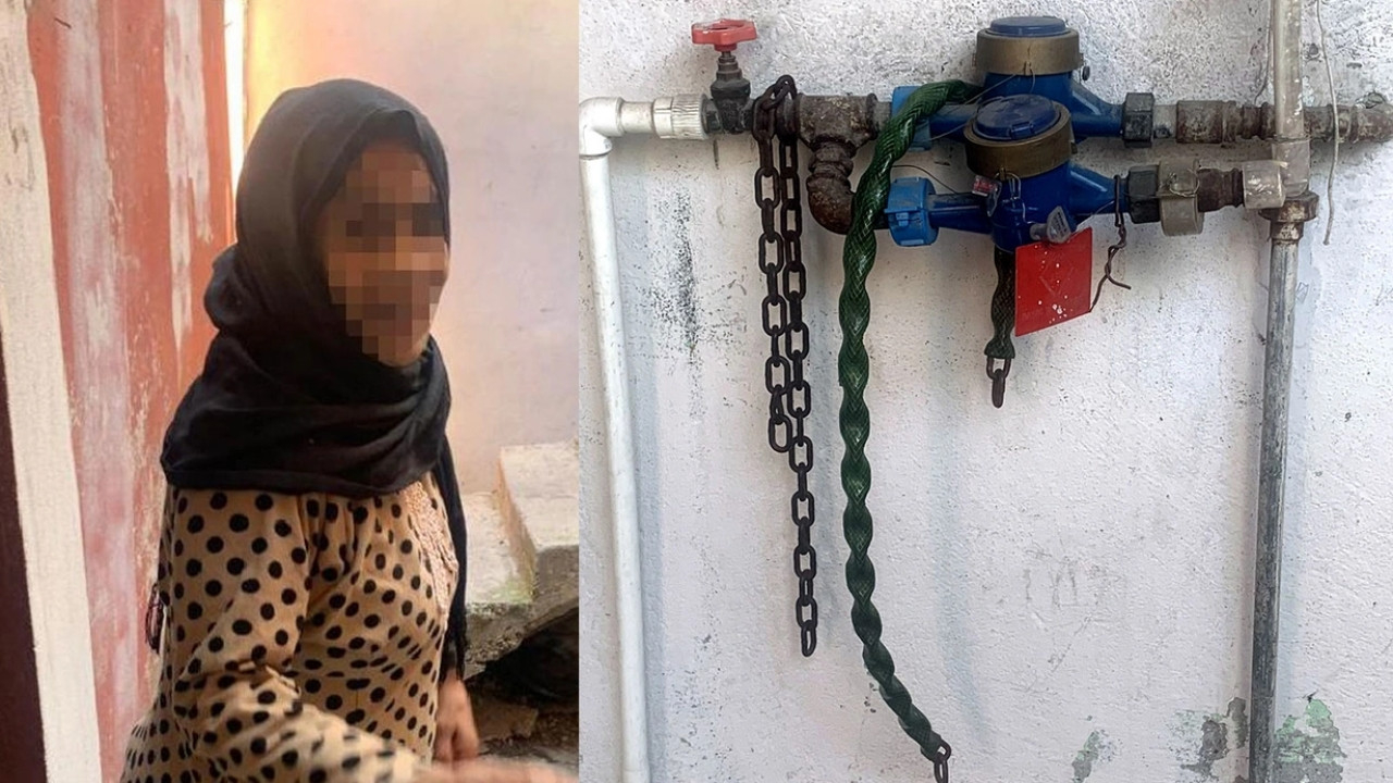 Akılalmaz olay: Evden kaçıp dilenen 13 yaşındaki kızını zincire vurdu