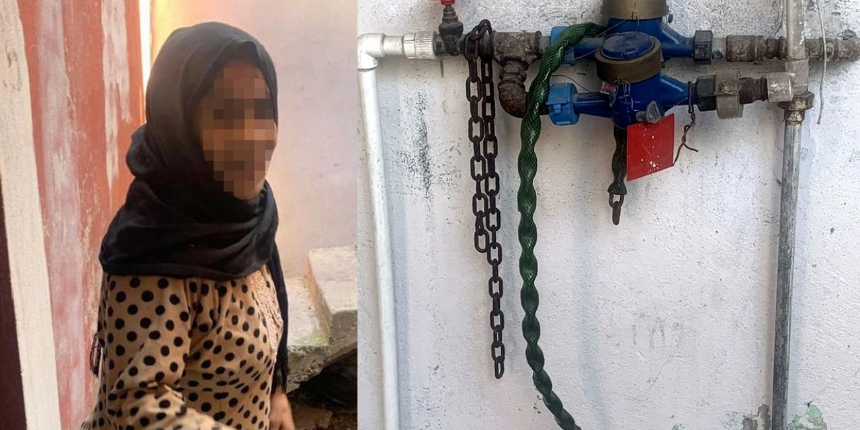 Akılalmaz olay: Evden kaçıp dilenen 13 yaşındaki kızını zincire vurdu