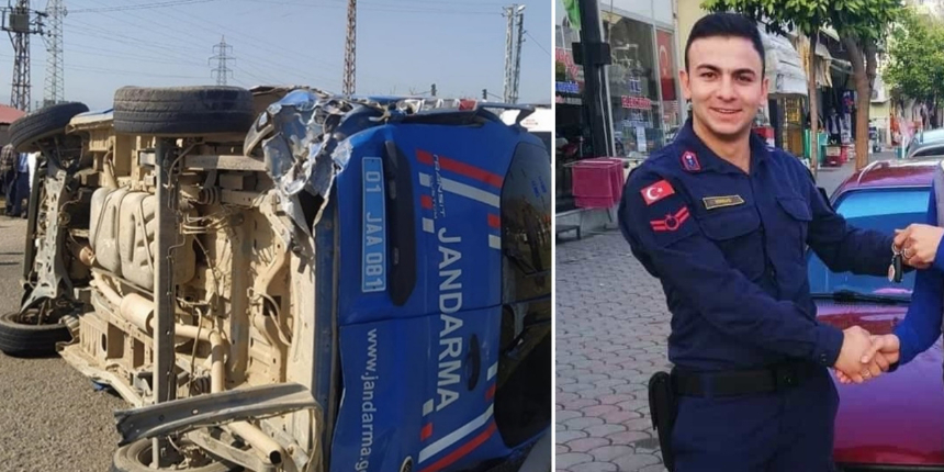 Adana'da trafik kazasında ağır yaralanan Jandarma Uzman Çavuş Muharrem Efendi Dündar şehit oldu...