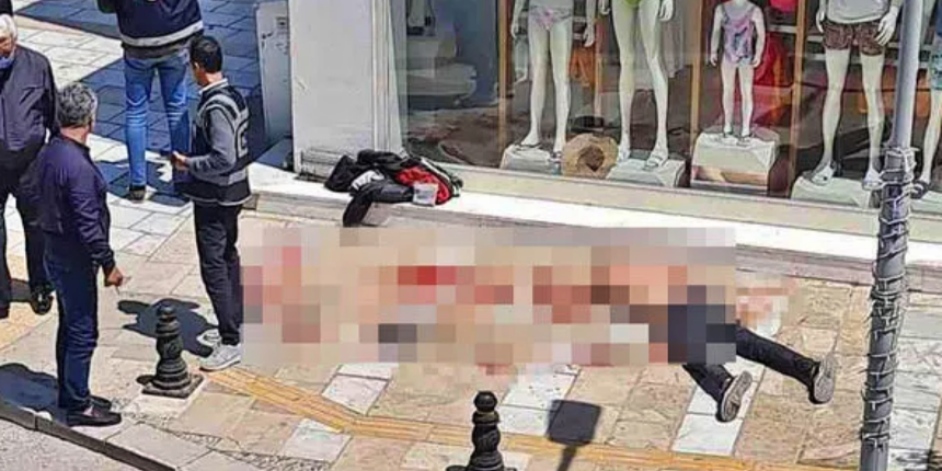 Bodrum'un merkezinde bunalıma giren genç sokakta jiletle kendini kesti