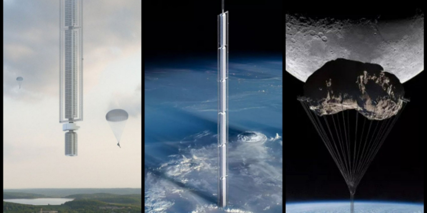 Temeli bir asteroite atılacak bu bina, ters şekilde dünyaya uzanacak!
