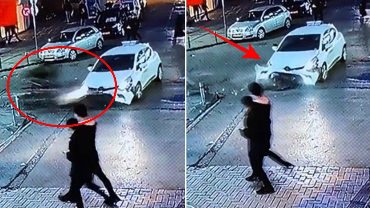 Şov yapan motosikletli gençler havaya fırladı: Korku dolu anlar kamerada!
