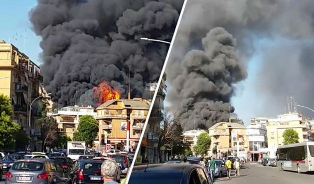Vatikan yakınındaki patlama ve yangın paniğe neden oldu/Video...