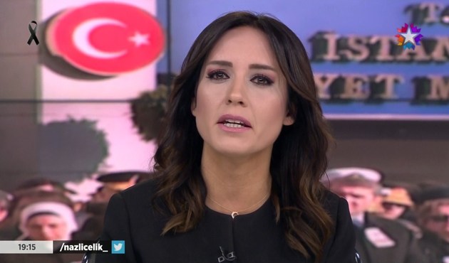 Nazlı Çelik ana haber bülteninde gözyaşlarını tutamadı/Video...