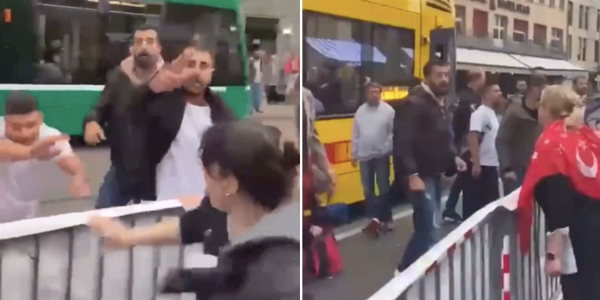 İsviçre’de Türklerin düzenlediği etkinliğe saldıran PKK'lıların yeni görüntüleri: Kadın ve çocuklar hedef alınmış!