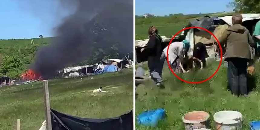 Yangını söndürmek isterken yanmıştı! Dehşet anları kamerada!