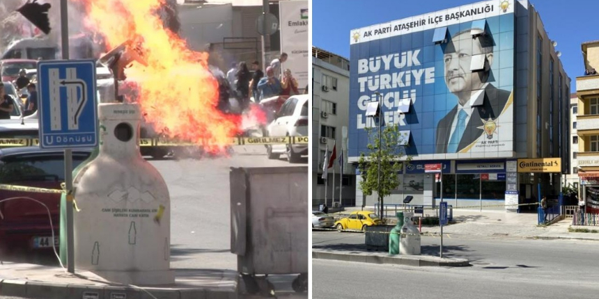 AK Parti Ataşehir İlçe Başkanlığı önünde şüpheli paket paniği!