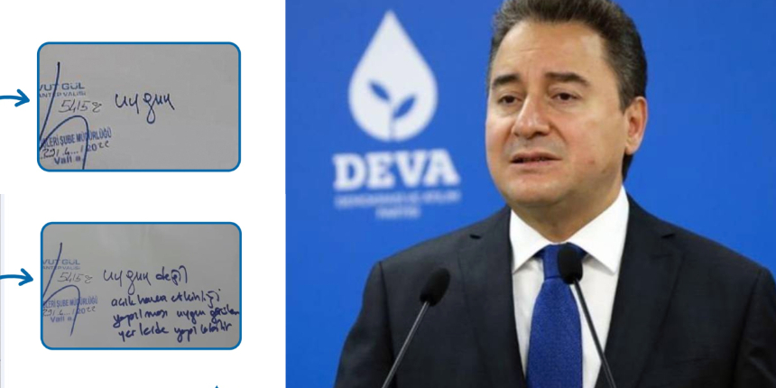 Gaziantep Valiliği, Ali Babacan'ın Deva Partisi için 'evrakta sahtecilik'ten suç duyurusunda bulunacak