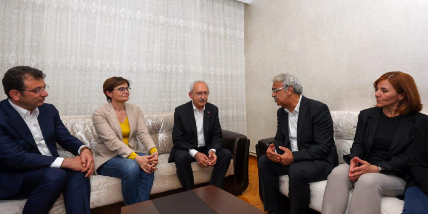 Kılıçdaroğlu, İmamoğlu ve Kaftancıoğlu'dan HDP Eş Başkanı Sancar'a taziye ziyareti