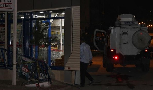 Diyarbakır'da markete bombalı saldırı...