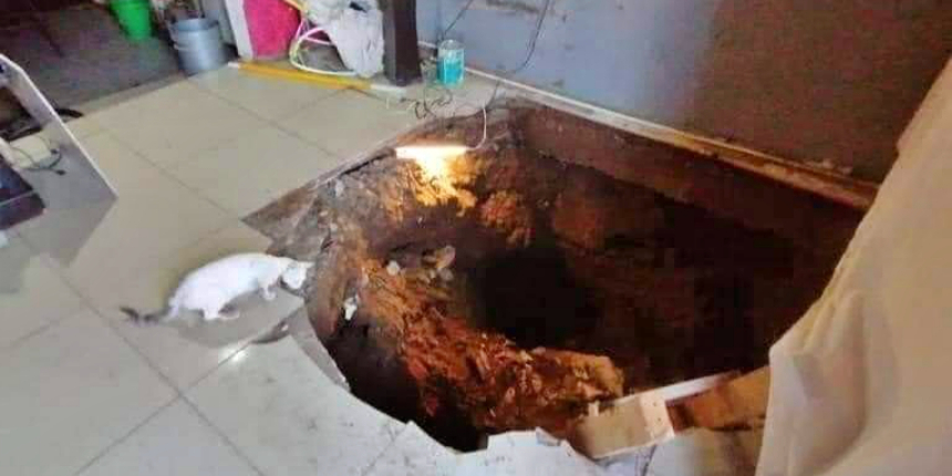 Uyuduğu kanepeyle birlikte uyuşturucu kaçakçılarının tüneline düştü!