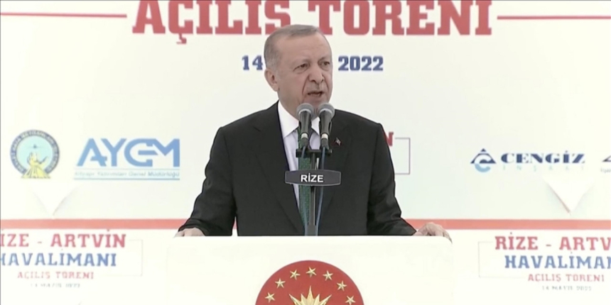 Rize-Artvin Havalimanı açıldı! Cumhurbaşkanı Erdoğan: Bu eser hava yolu ulaşımında alınan mesafenin sembolüdür!