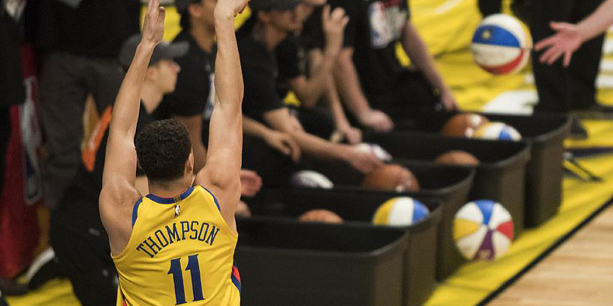 NBA Batı Konferansı yarı final serisinde Klay Thompson, Golden State Warriors'ı finale uçurdu