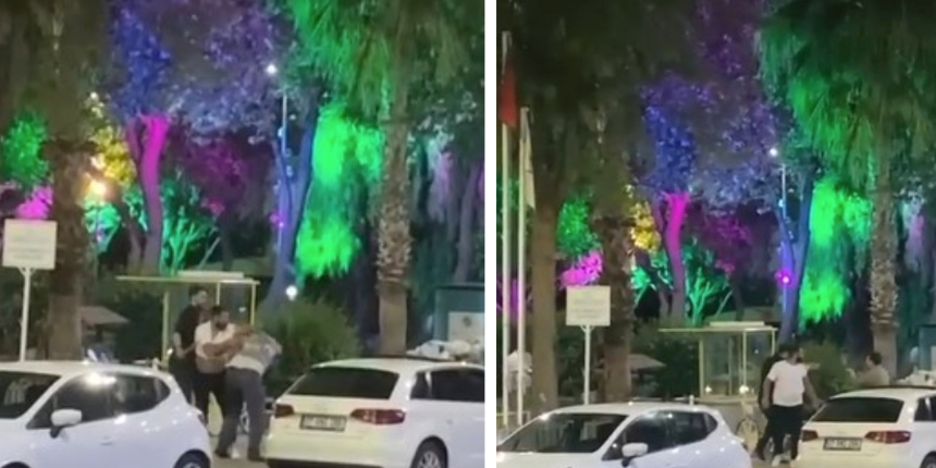 Dün barışmışlardı, bugün silahları çektiler! Antalya'da kanlı kavga kamerada