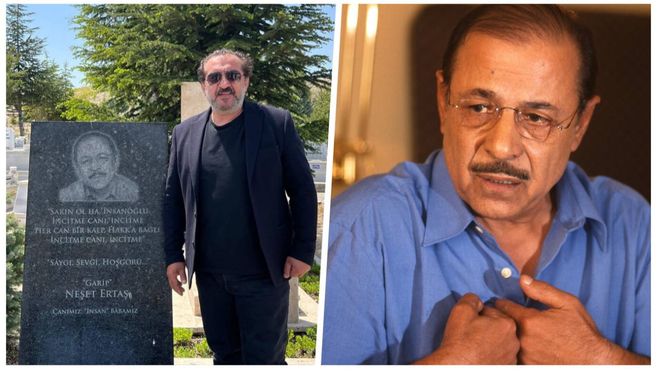 Şef Mehmet Yalçınkaya, halk ozanı Neşet Ertaş'ın mezarını ziyaret etti