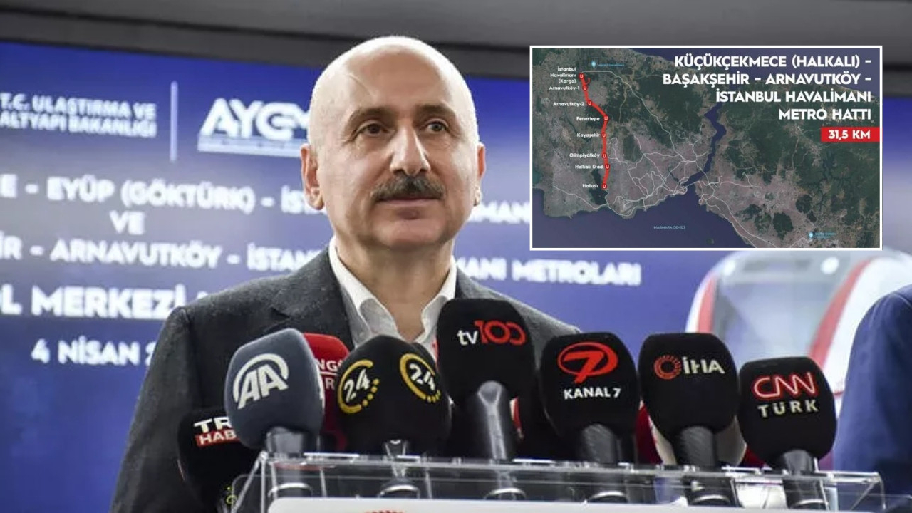 Bakan Karaismailoğlu güzel haberi duyurdu: Halkalı-İstanbul Yeni Havalimanı metro hattı yüzde 78 tamamlandı