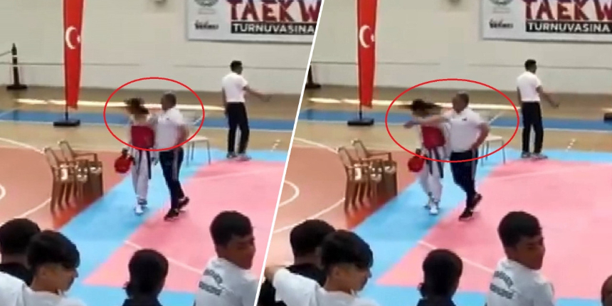 19 Mayıs'ta skandal anlar: Sporcusunun elenmesine kızan antrenör, genç kıza tokat attı!