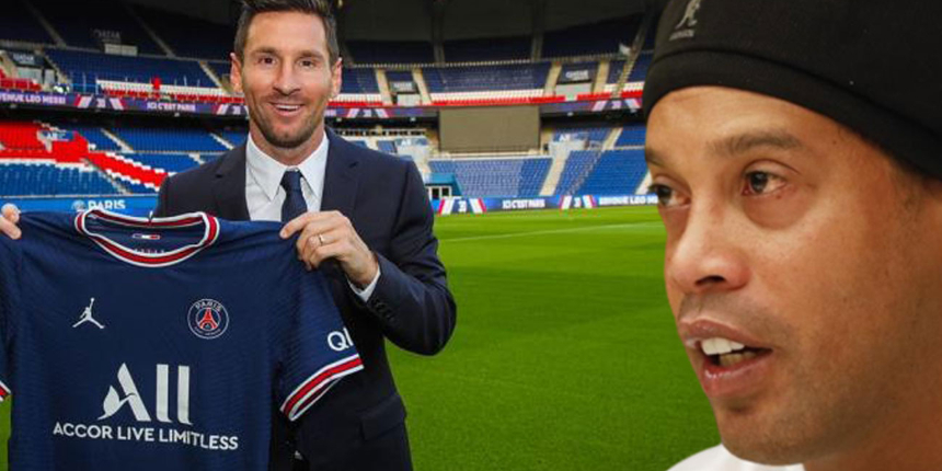 Brezilya futbolunun efsanelerinden Ronaldinho, eski takım arkadaşı Lionel Messi'nin PSG'de kalacağına inanıyor