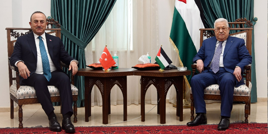 Dışişleri Bakanı Çavuşoğlu, Filistin Devlet Başkanı Abbas ile görüştü!