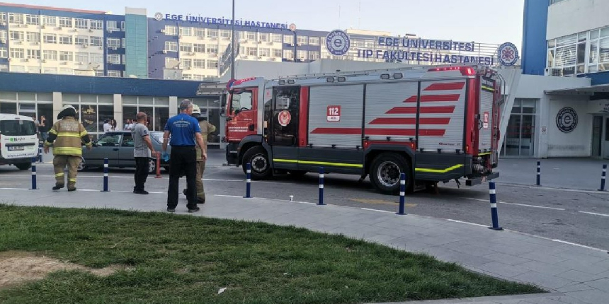 Ege Üniversitesi Tıp Fakültesi Hastanesi'nde yangın paniği
