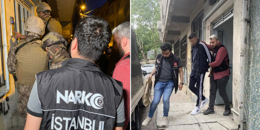 Zehir tacirlerine eş zamanlı operasyon: Polisi gören torbacı bakın ne yaptı! Saniye saniye kamerada...