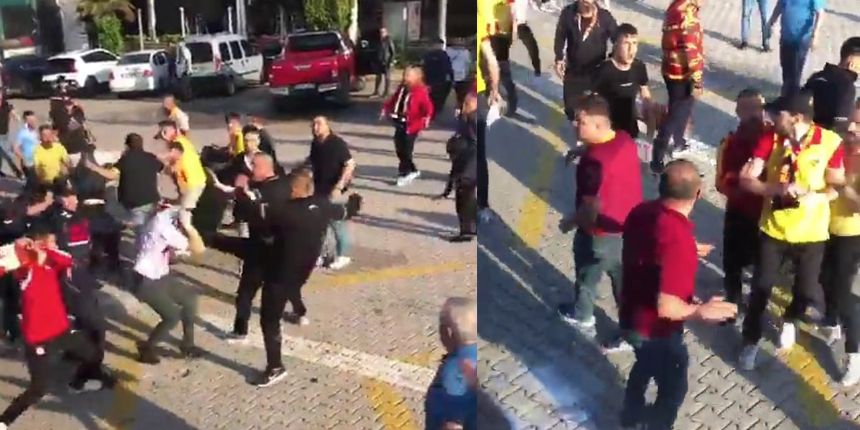 Türkiye Kupası Finali öncesi gerginlik: Kayserisporlu ve Sivassporlu taraftarlar birbirine girdi