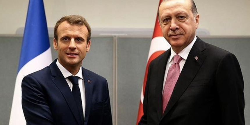 Cumhurbaşkanı Erdoğan, Macron ile görüştü